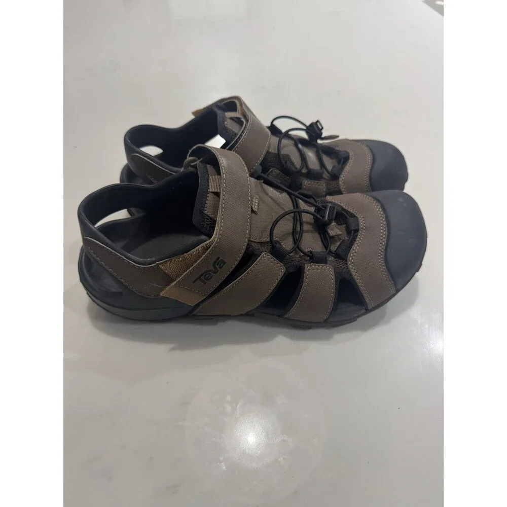 TEVA Men’s Size 10 Brown Flintwood Sport Water Shoes Sandals Hike Fish Beach